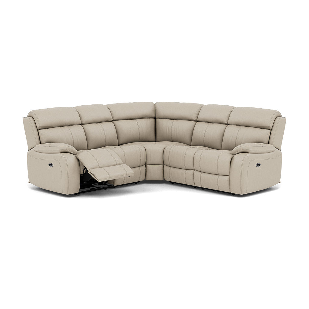Galaxy Corner Recliner Sofa - Combination 3 2 Corner 2 with 2 Power Recliners Cat 25S - Left Hand Facing - Power Recliner with USB Corner Sofas Sterling Home 4 NCS-041E SILVER GREY