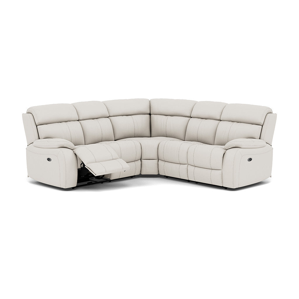 Galaxy Corner Recliner Sofa - Combination 3 2 Corner 2 with 2 Power Recliners Cat 25S - Left Hand Facing - Power Recliner with USB Corner Sofas Sterling Home 1 NCS-744D STAR WHITE