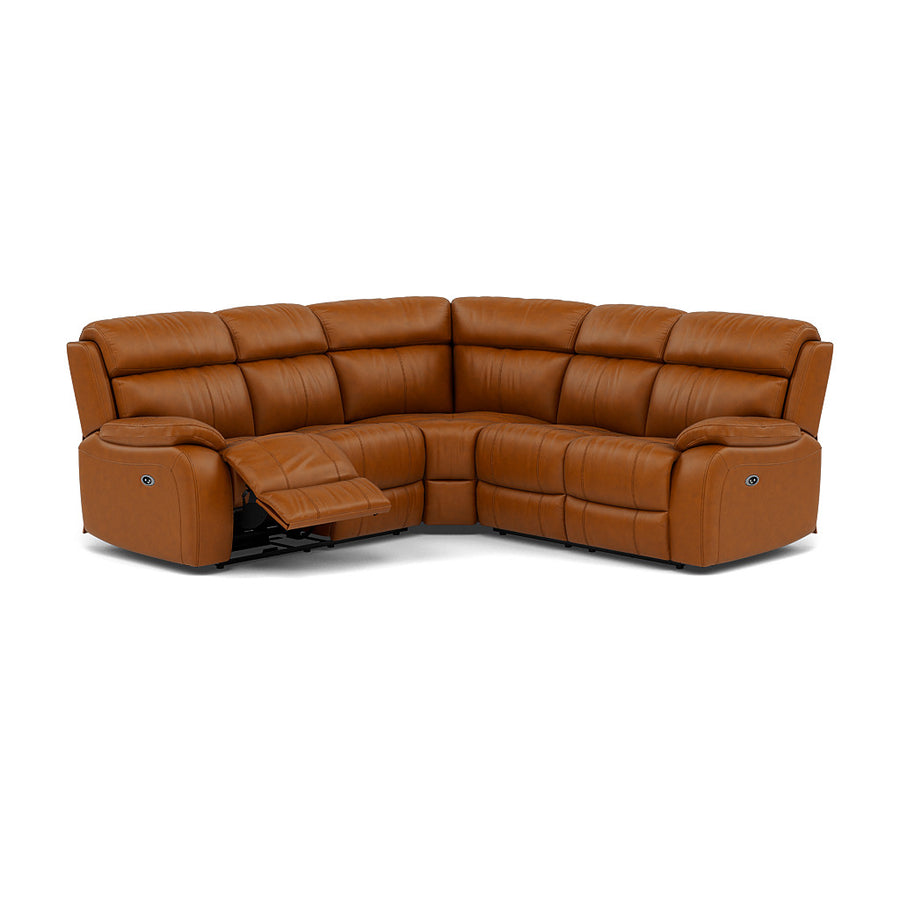 Galaxy Corner Recliner Sofa - Combination 3 2 Corner 2 with 2 Power Recliners Cat 30F - Left Hand Facing - Power Recliner with USB Corner Sofas Sterling Home 1 SK-598D CARAMEL