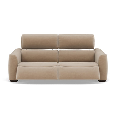 Beck Small 3 Seater Recliner Sofa - 2.5 Seater Sofa with 2 Power Recliners (Compact) Fabric - Power Recliner with USB