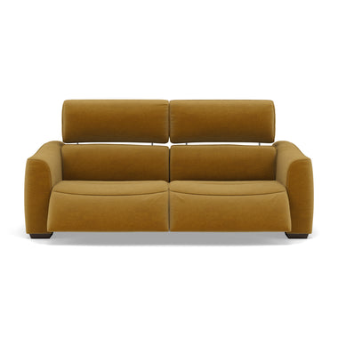 Beck Small 3 Seater Recliner Sofa - 2.5 Seater Sofa with 2 Power Recliners (Compact) Fabric - Power Recliner with USB