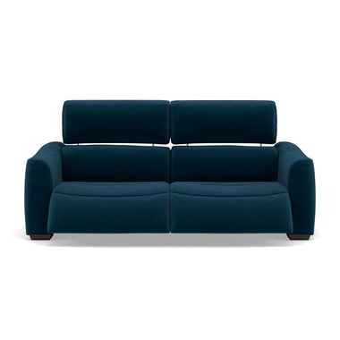 Beck Small 3 Seater Recliner Sofa - 2.5 Seater Sofa with 2 Power Recliners (Compact) Fabric - Power Recliner with USB