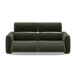 Beck Small 3 Seater Recliner Sofa - 2.5 Seater Sofa with 2 Power Recliners (Compact) Fabric - Power Recliner with USB