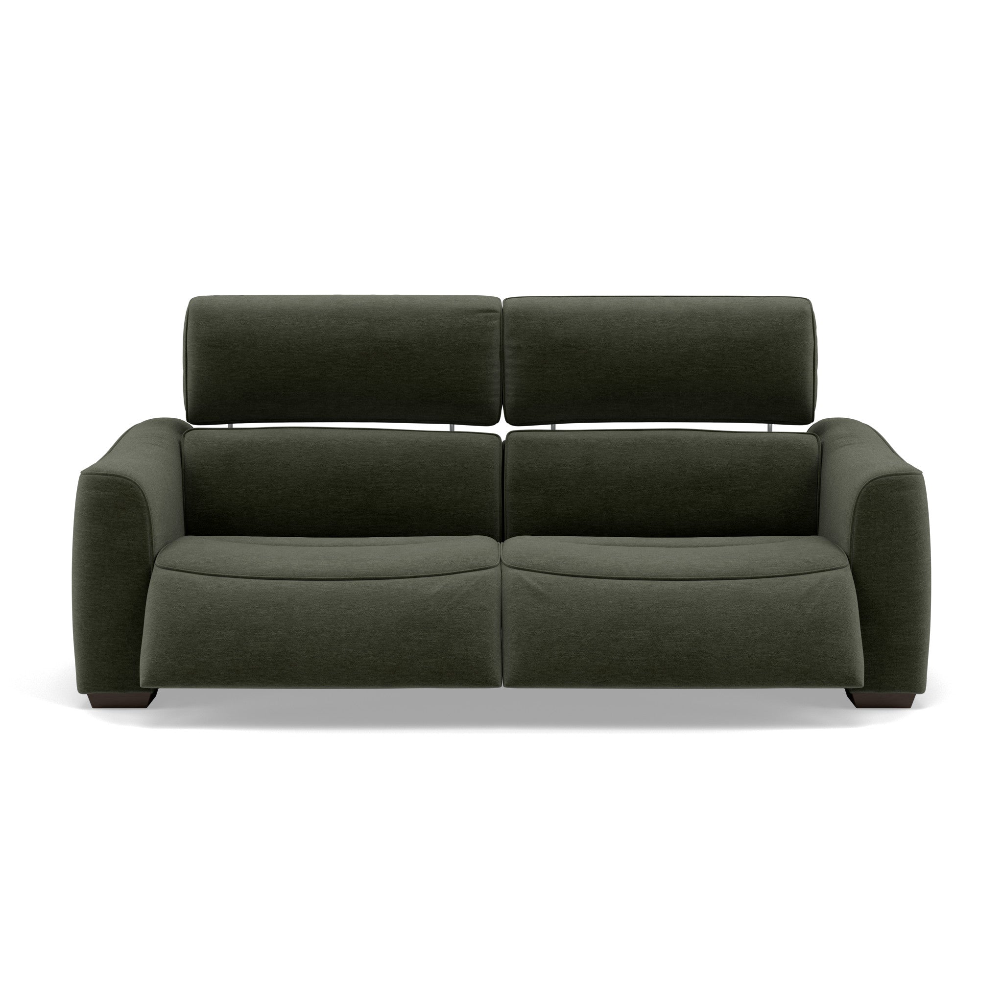 Beck Small 3 Seater Recliner Sofa - 2.5 Seater Sofa with 2 Power Recliners (Compact) Fabric - Power Recliner with USB