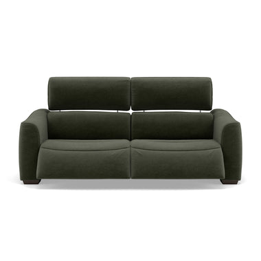 Beck Small 3 Seater Recliner Sofa - 2.5 Seater Sofa with 2 Power Recliners (Compact) Fabric - Power Recliner with USB