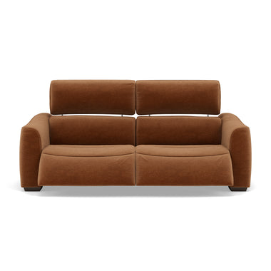 Beck Small 3 Seater Recliner Sofa - 2.5 Seater Sofa with 2 Power Recliners (Compact) Fabric - Power Recliner with USB