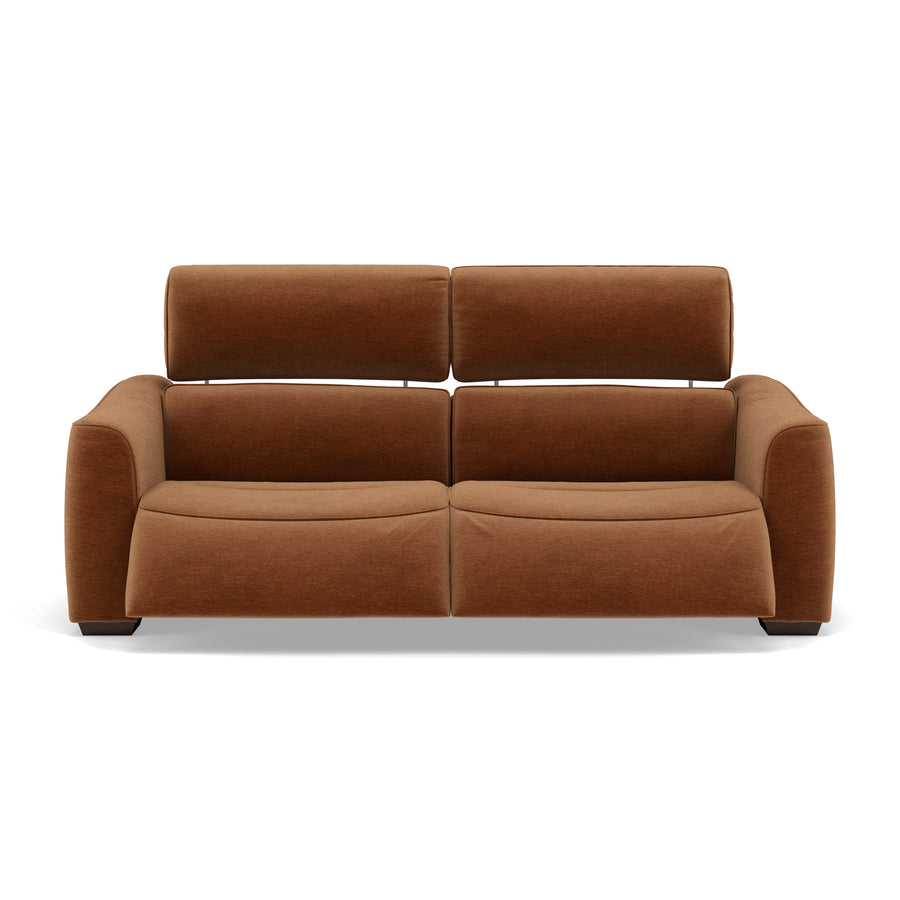 Beck Small 3 Seater Recliner Sofa - 2.5 Seater Sofa with 2 Power Recliners (Compact) Fabric - Power Recliner with USB 3 Seater Sofas Sterling Home 1 FAB-CAN-500 CARAMEL