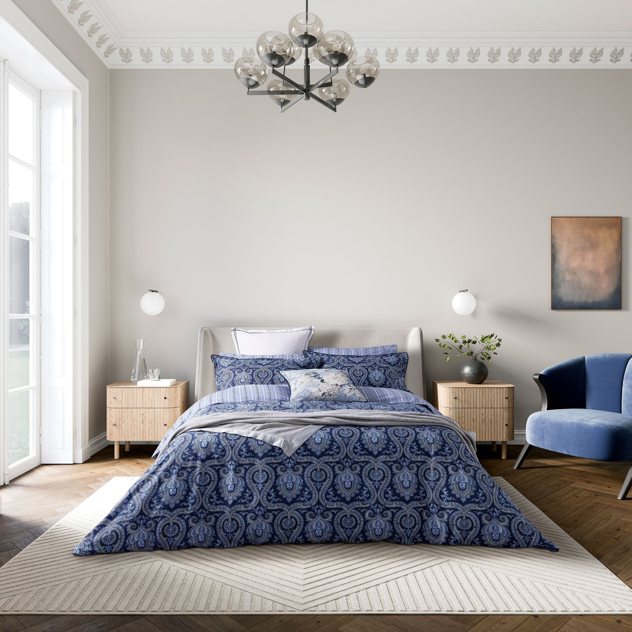 Bedeck Of Belfast Ellis Duvet Set - Ellis Duvet Set Super King Sterling Home 1