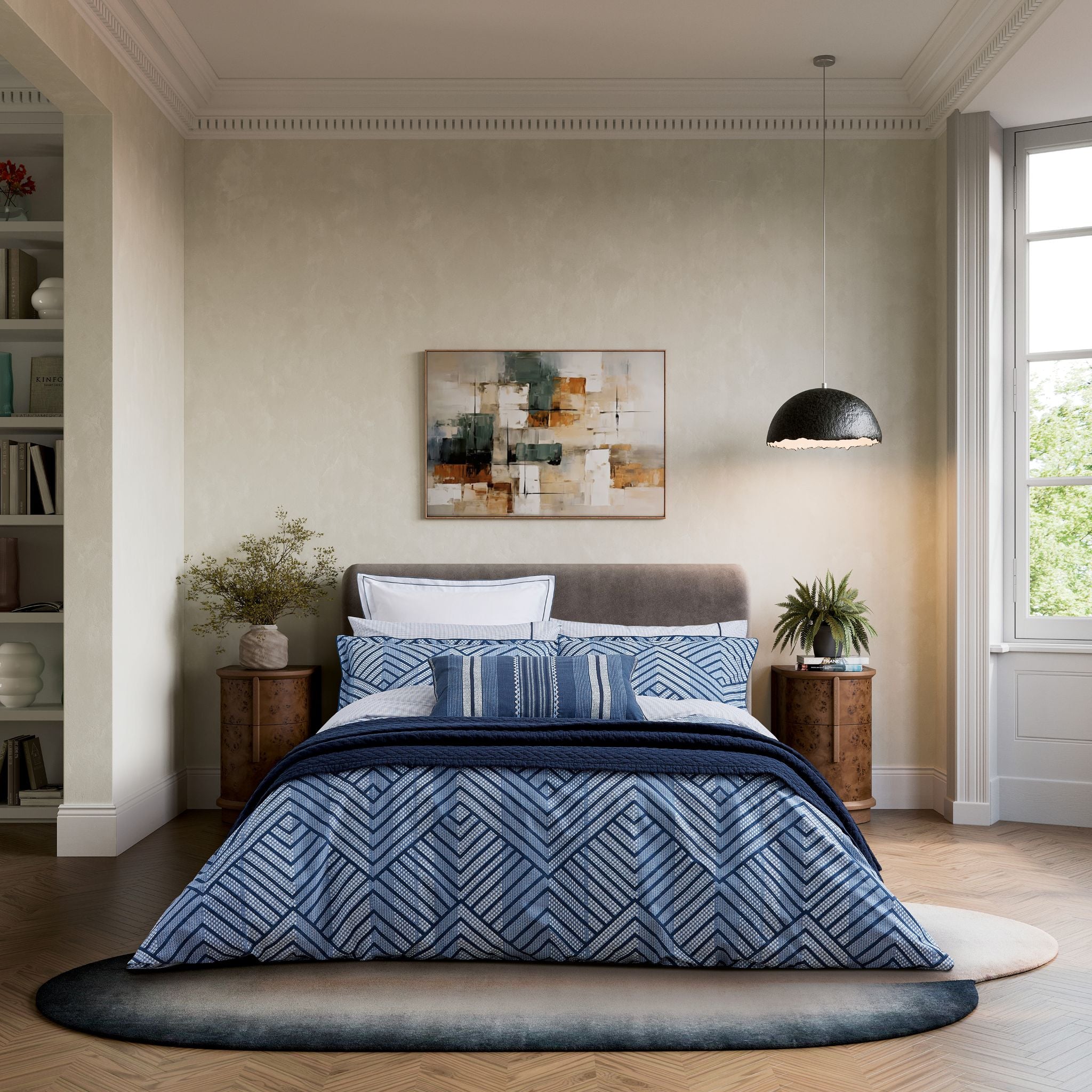 Bedeck Of Belfast Kayah Indigo Duvet Set - Kayah Indigo Duvet Set Super King Sterling Home 1