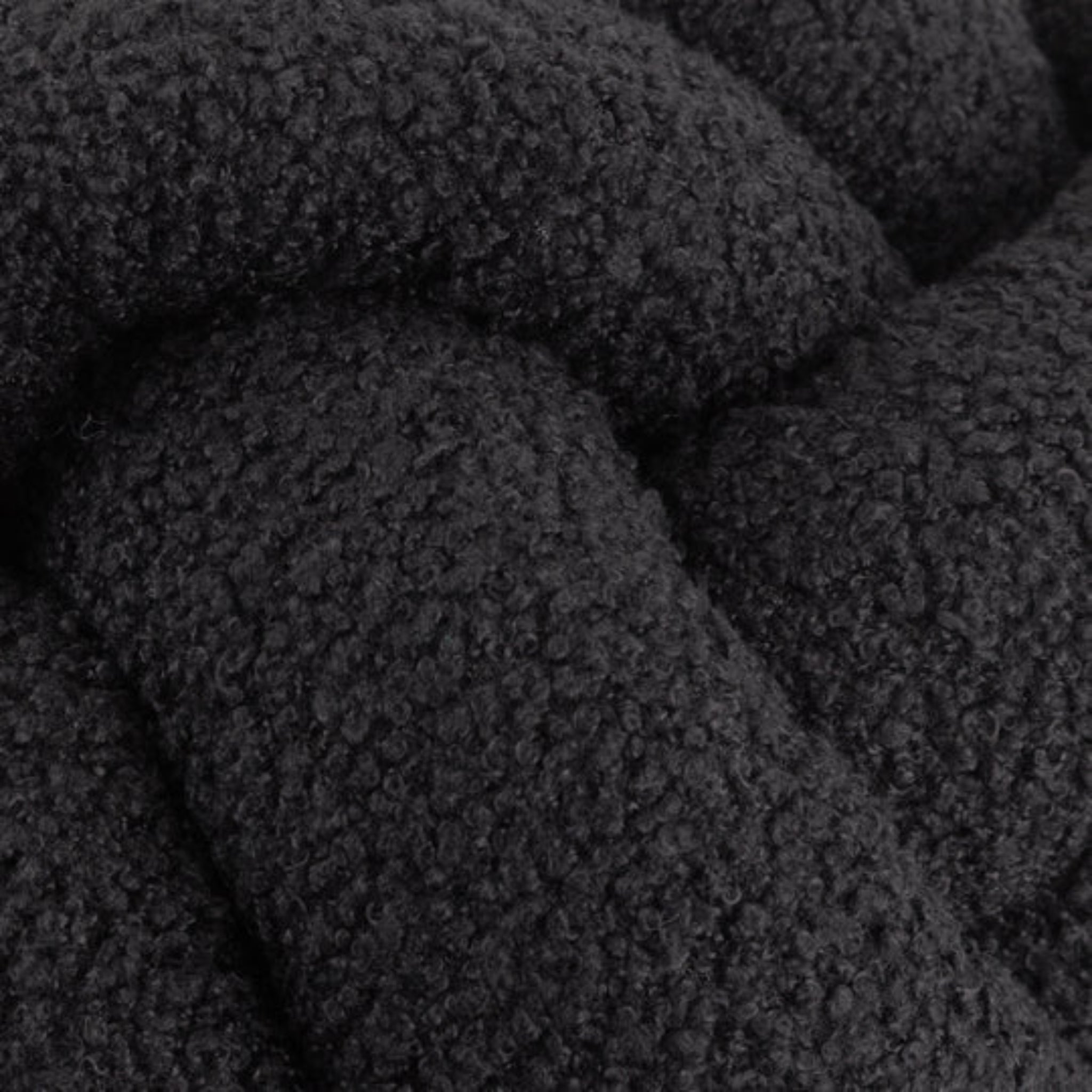 Boucle Knot Fleece Cushion Black Sterling Home 2