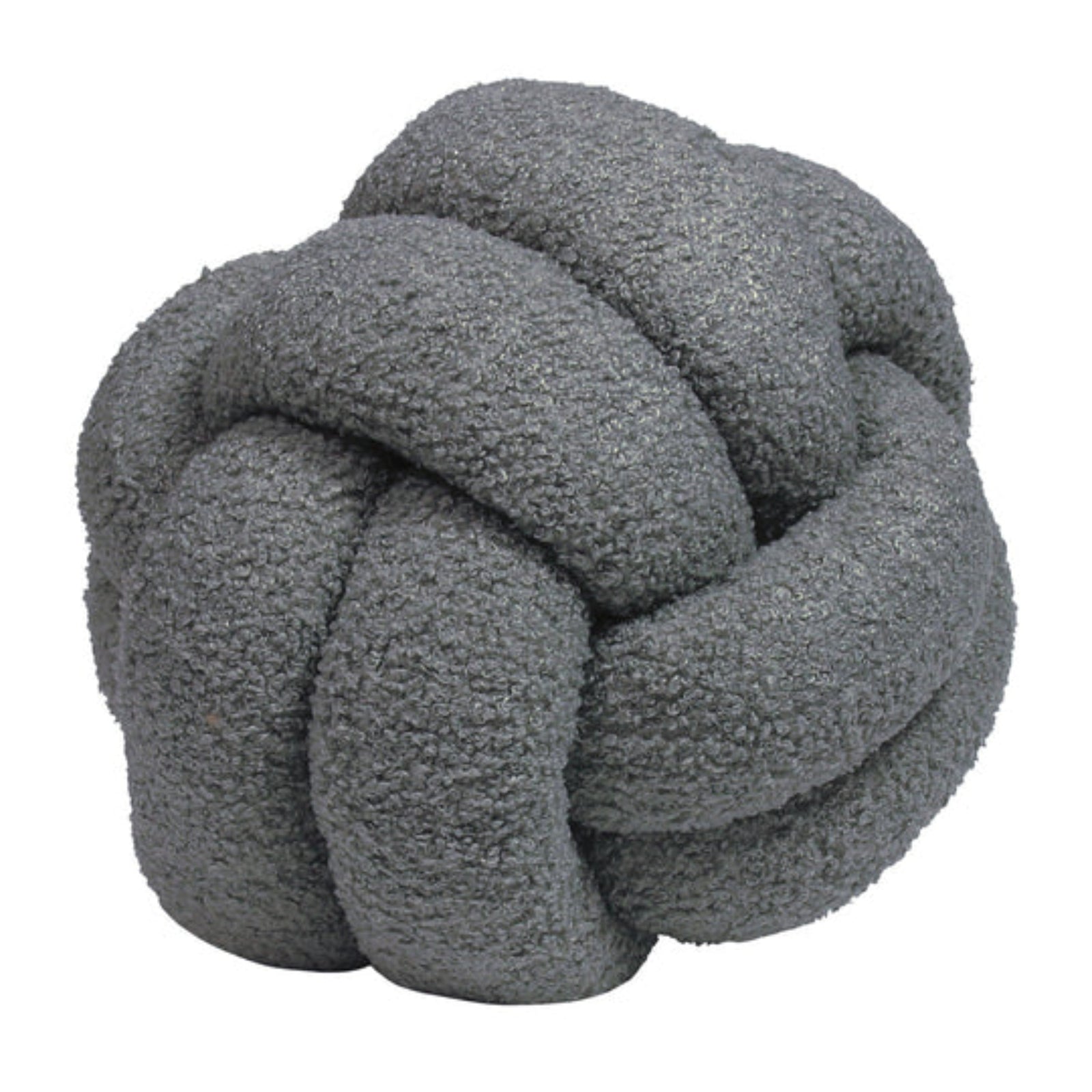 SALE Boucle Knot Fleece Cushion Charcoal Sterling Home 2