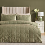 Brighton Square Green Duvet Set King Sterling Home 2