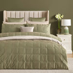 Brighton Square Green Duvet Set King Sterling Home 1