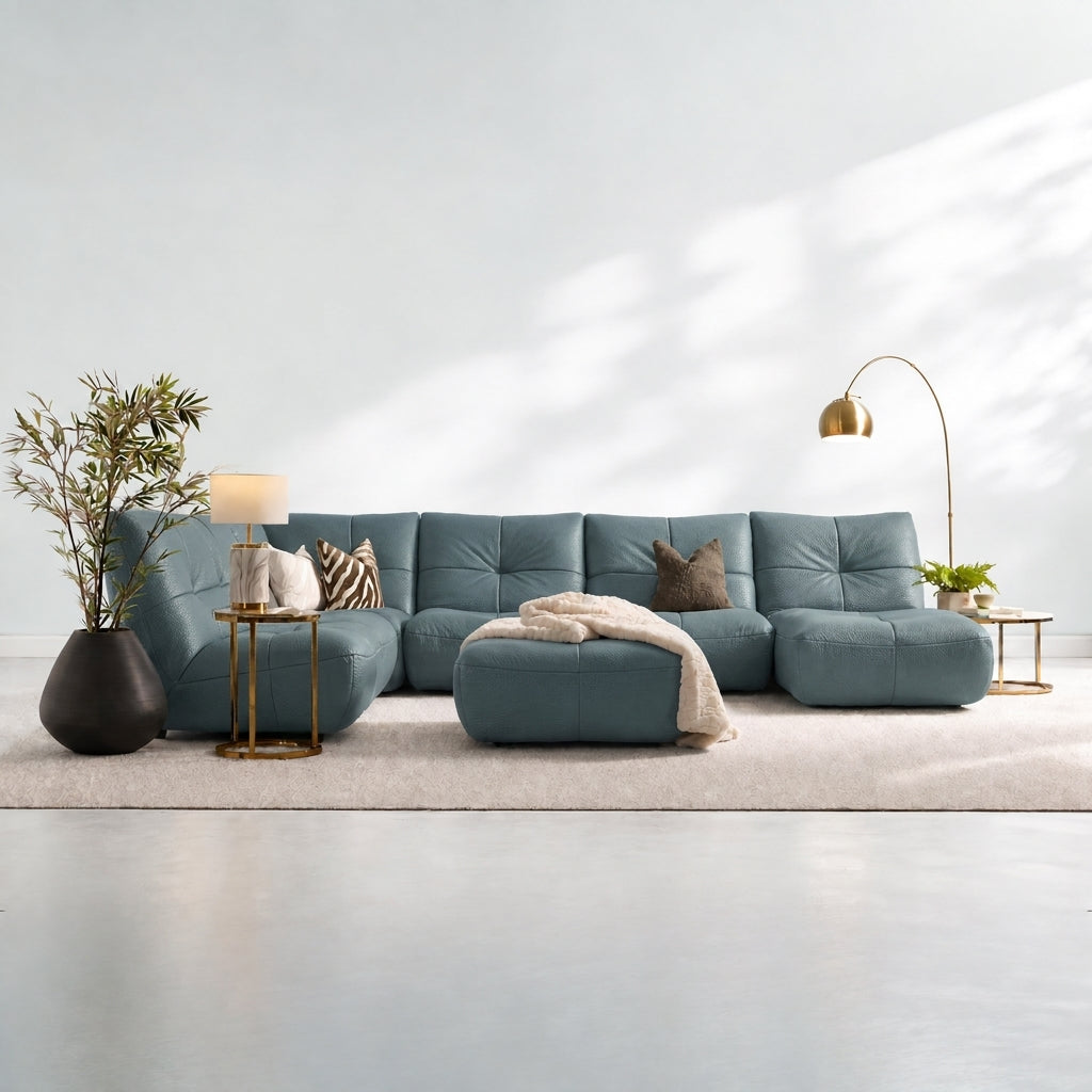 Comet Corner Sofa - Combination 1 - Corner Sofa Group With Footstool Cat 20S — BVS-301E - LAKE GREEN, gallery image 1