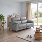 Allegra 3 Seater Recliner Sofa - 2.5 Seater Power Recliner with Power Headrest Cat 20S - Power with Power Headrest & USB — BXS-058E SHALE, gallery image 1