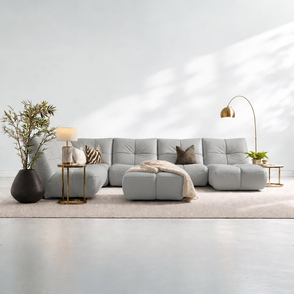 Comet Corner Sofa - Combination 1 - Corner Sofa Group With Footstool Cat 20S — BXS-251E GREY, gallery image 1
