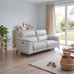 Allegra 3 Seater Recliner Sofa - 2.5 Seater Power Recliner with Power Headrest Cat 20S - Power with Power Headrest & USB — BXS-251E GREY, gallery image 1