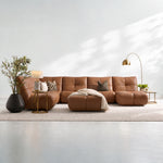 Comet Corner Sofa - Combination 1 - Corner Sofa Group With Footstool Cat 20S — BXS-334E PECAN BROWN, gallery image 1