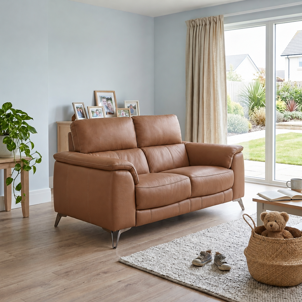 Allegra 2 Seater Sofa - 2 Seater Sofa Cat 20S — BXS-334E PECAN BROWN, gallery image 1
