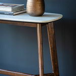 Barcelona Console Table - Console Table Dark Wood / Marble Sterling Home 3