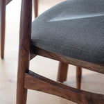 Barcelona Pair of Dining Chairs - Dining Chair - Pair Dark Wood / Grey Sterling Home 4