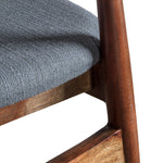 Barcelona Pair of Dining Chairs - Dining Chair - Pair Dark Wood / Grey Sterling Home 8