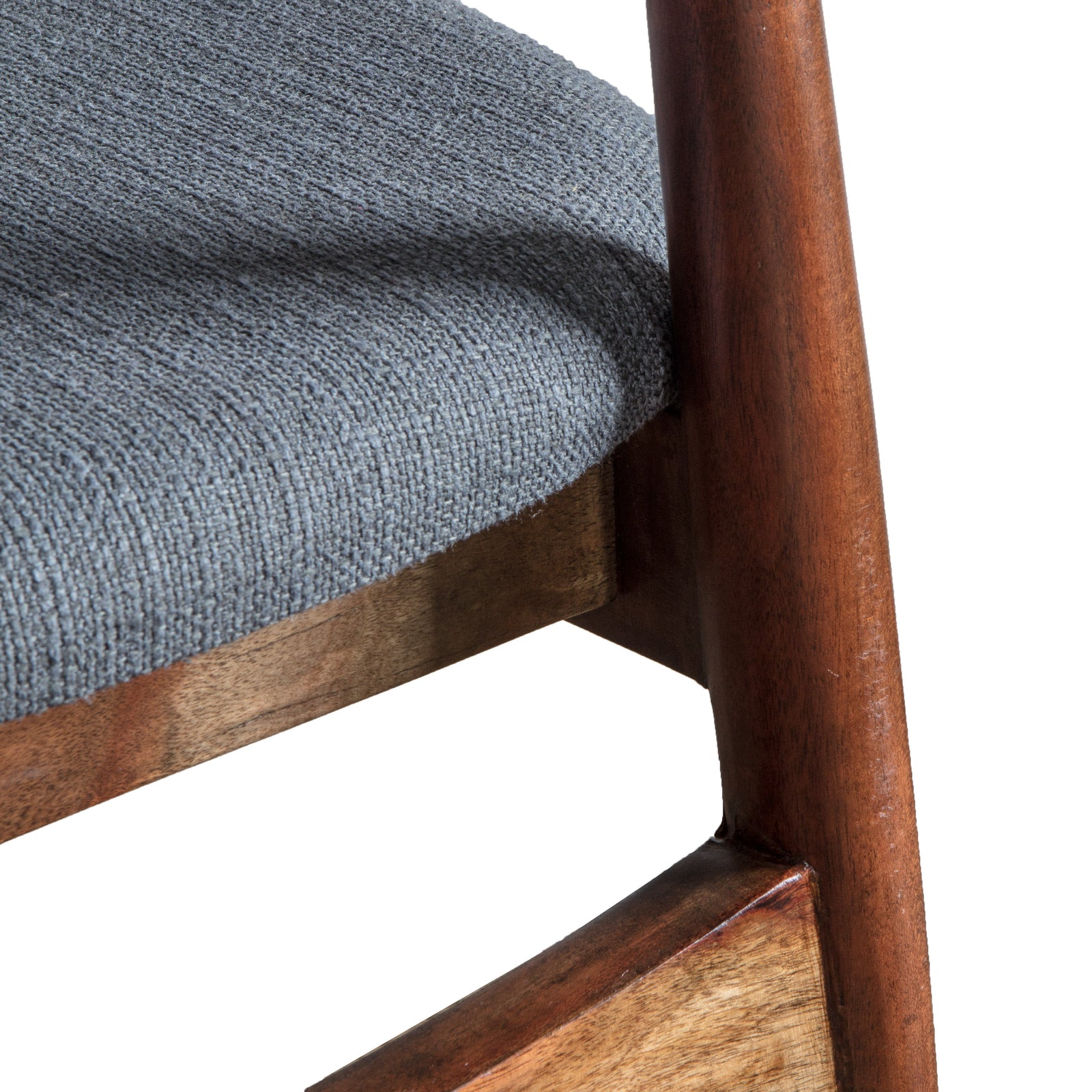 Barcelona Pair of Dining Chairs - Dining Chair - Pair Dark Wood / Grey Sterling Home 8
