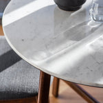 Barcelona Round Dining Table - Dining Table Round 90cm Dark Wood / Marble Sterling Home 3