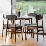 Barcelona Round Dining Table - Dining Table Round 90cm Dark Wood / Marble Sterling Home 2