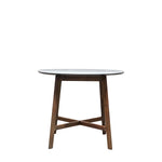 Barcelona Round Dining Table - Dining Table Round 90cm Dark Wood / Marble Sterling Home 1