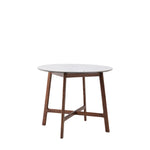 Barcelona Round Dining Table - Dining Table Round 90cm Dark Wood / Marble Sterling Home 4