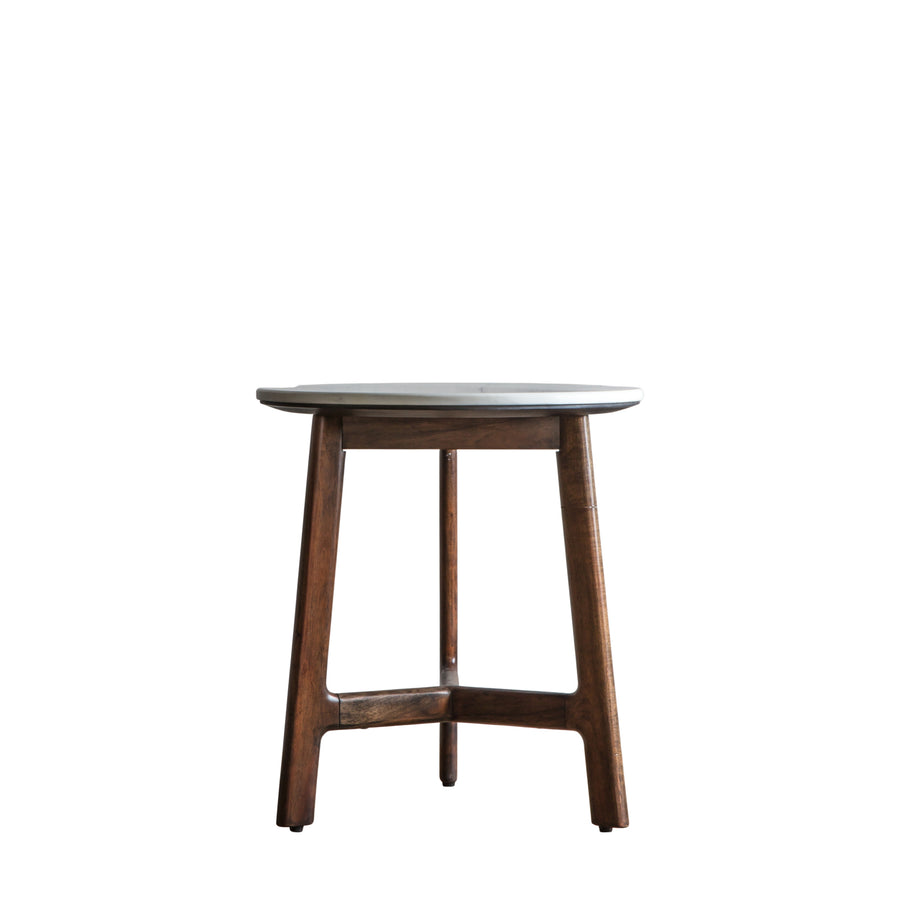 Barcelona Side Table - Side Table Dark Wood / Marble Sterling Home 1