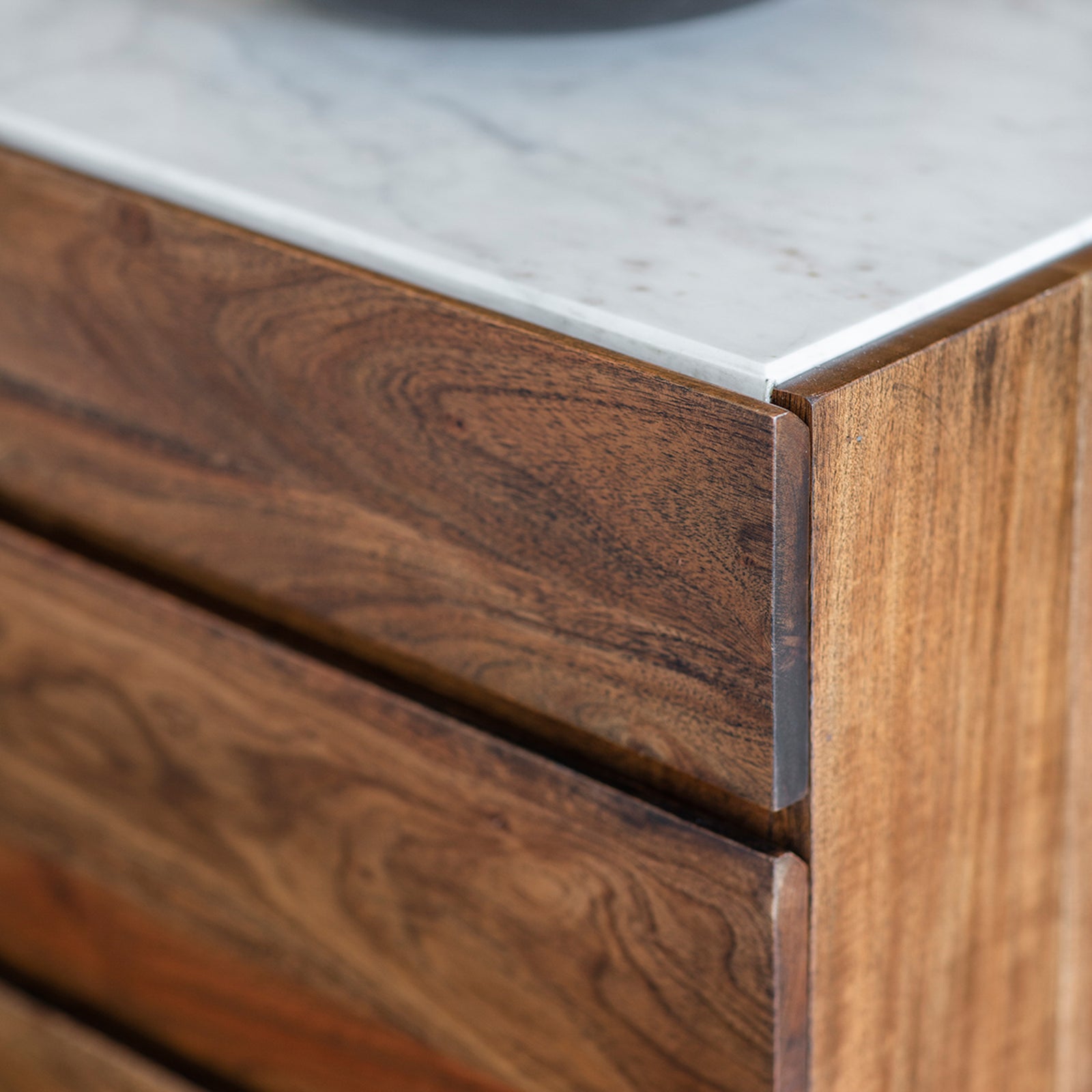 Barcelona Sideboard - Sideboard Dark Wood / Marble Sterling Home 3