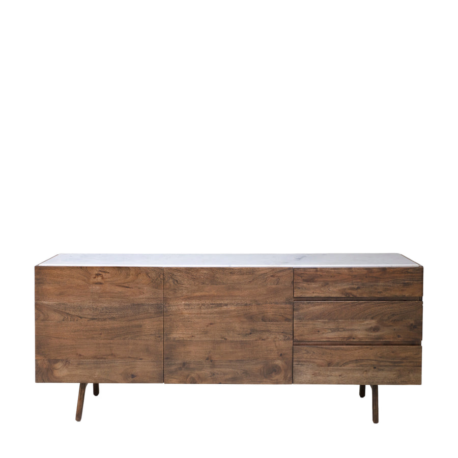 Barcelona Sideboard - Sideboard Dark Wood / Marble Sterling Home 1