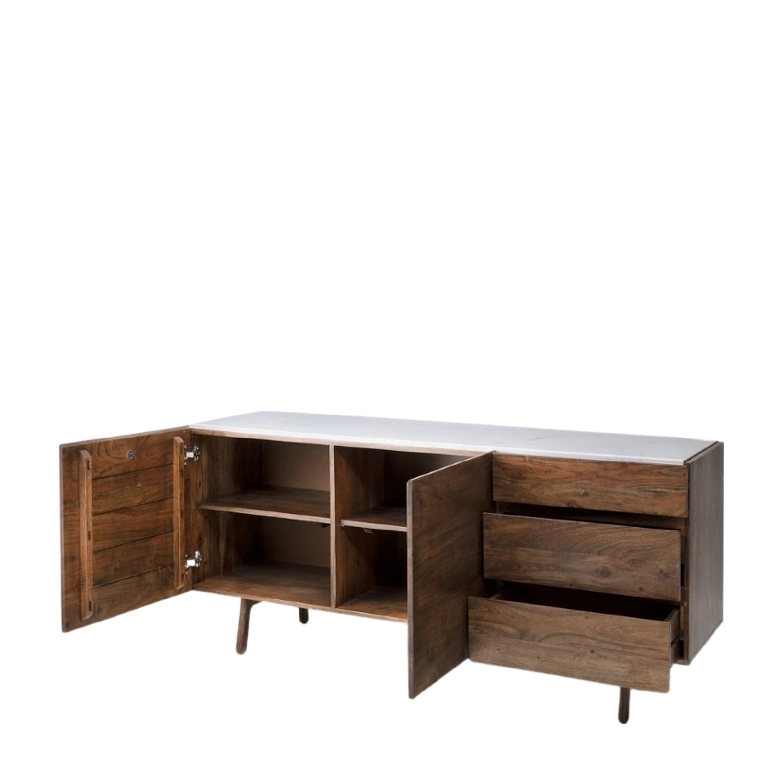 Barcelona Sideboard - Sideboard Dark Wood / Marble Sterling Home 4