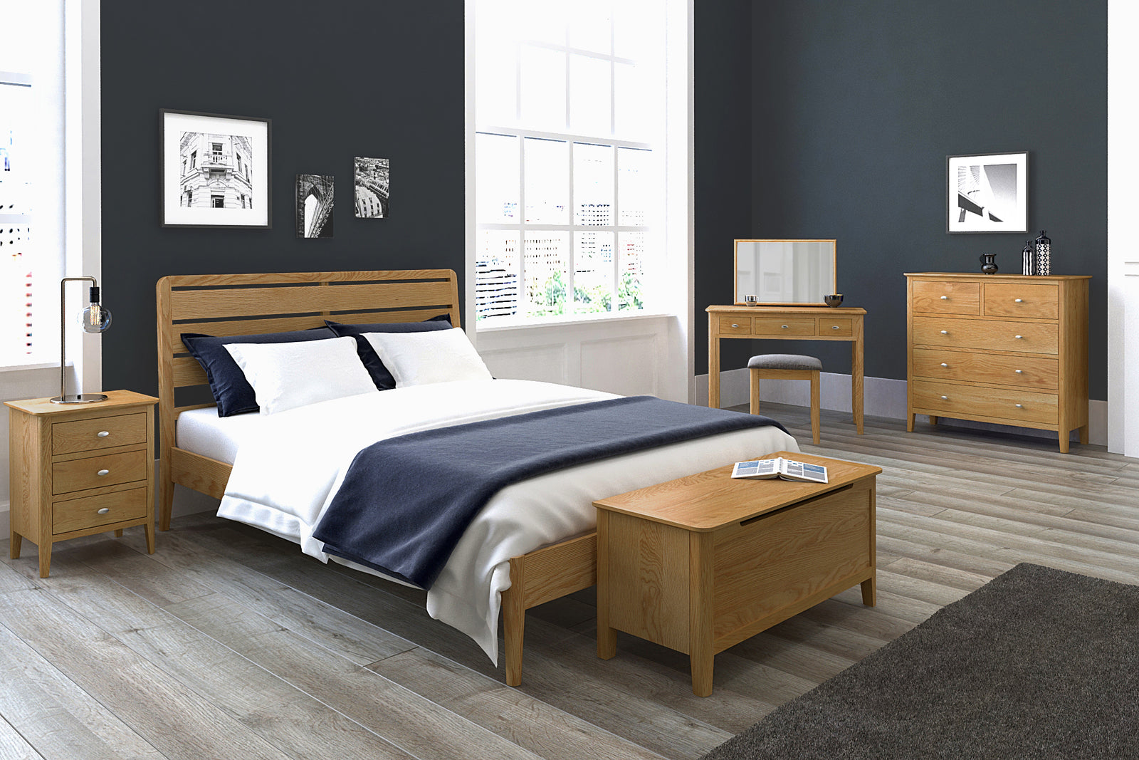 Bexley 2 + 3 Drawer Chest - 2 + 3 Drawer Chest Oak Sterling Home 2