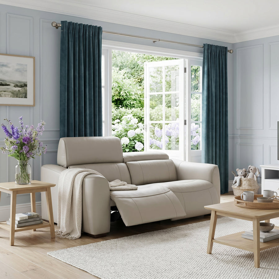 Beck 2 Seater Recliner Sofa - 2 Seater Sofa with 2 Power Recliners Cat 20S - Power Recliner with USB