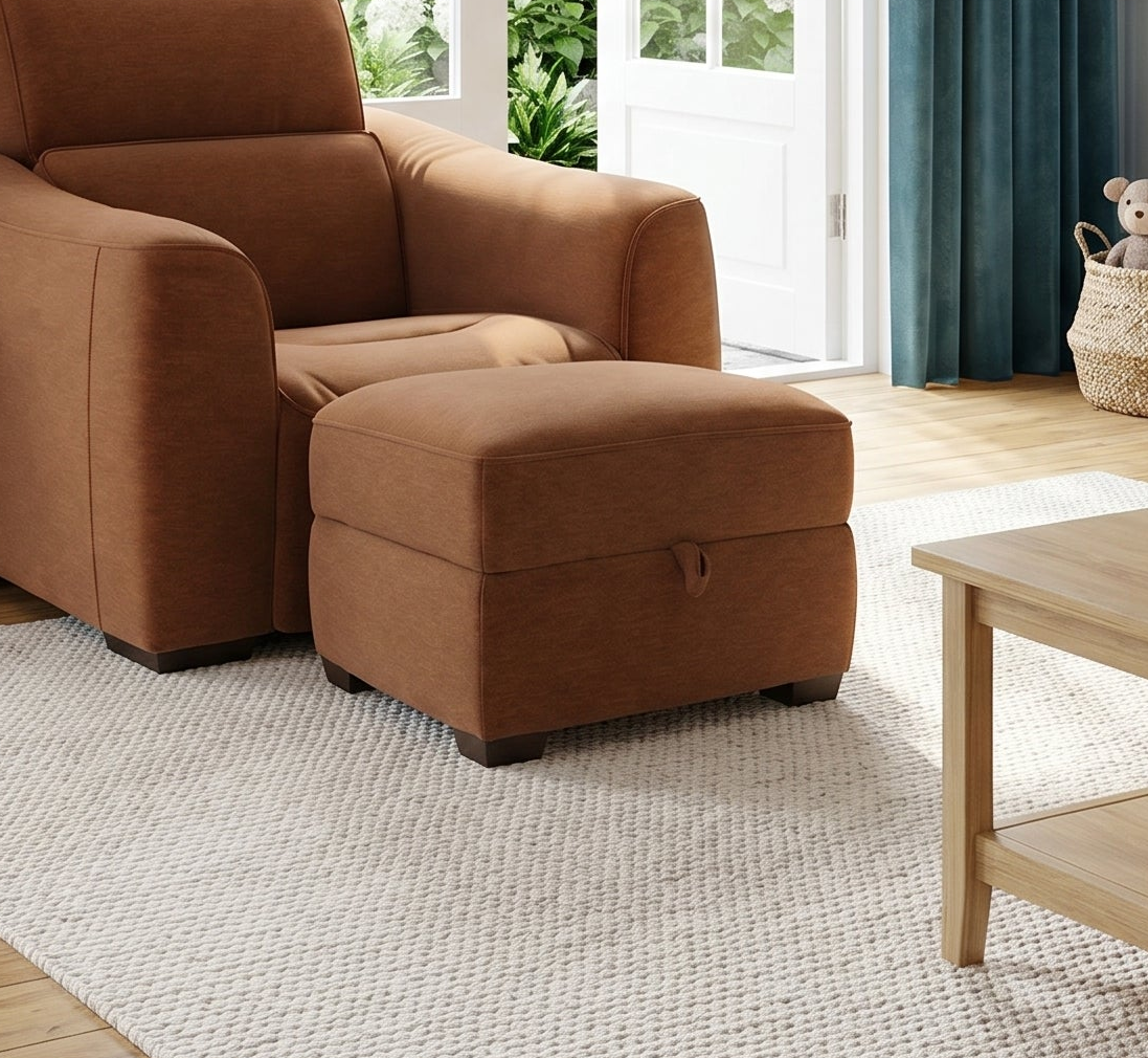 Beck Storage Footstool - Storage Footstool Fabric Sterling Home 2