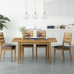 Bexley Compact Extending Dining Table & 4 Slatted Back Chairs Set Tables Sterling Home 2