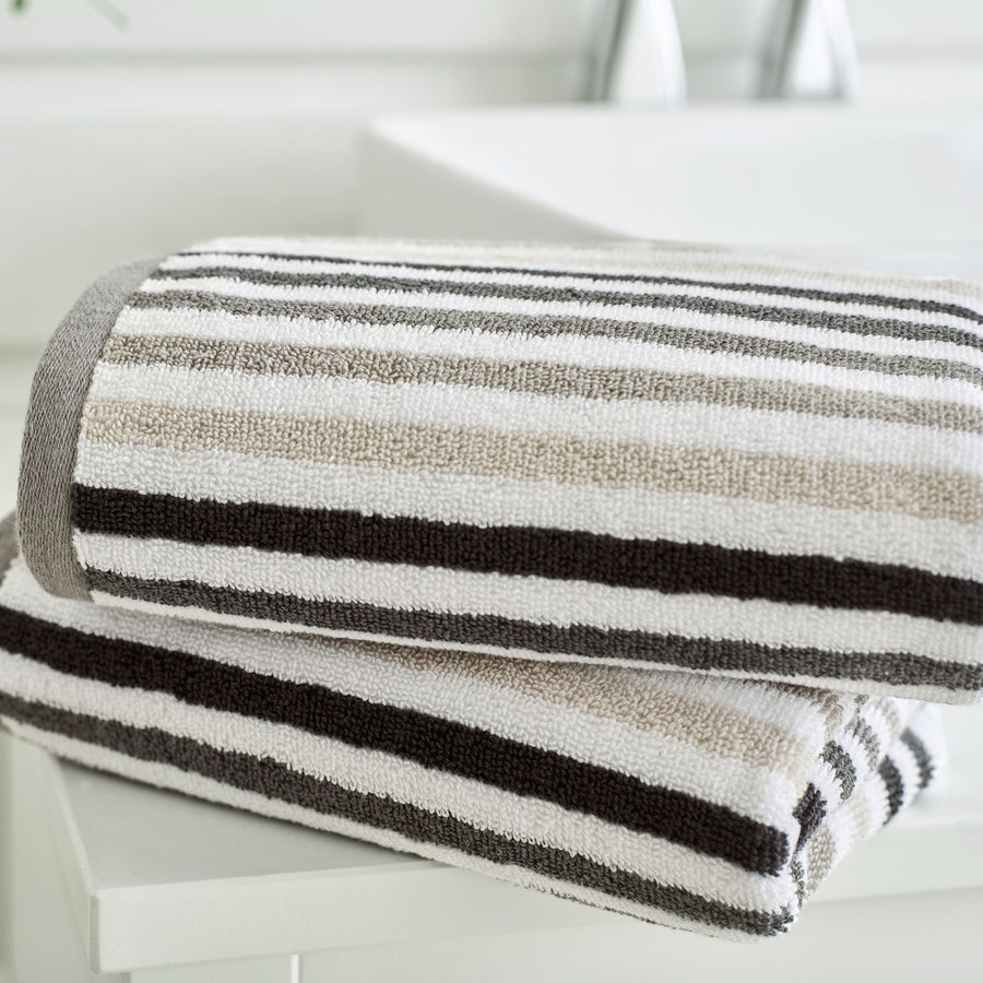 Bliss Linear Stripe Towel Chrome - Bliss Linear Stripe Bath Sheet Chrome Sterling Home 2