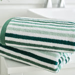 Bliss Linear Stripe Towel Green - Bliss Linear Stripe Bath Sheet Green Sterling Home 2