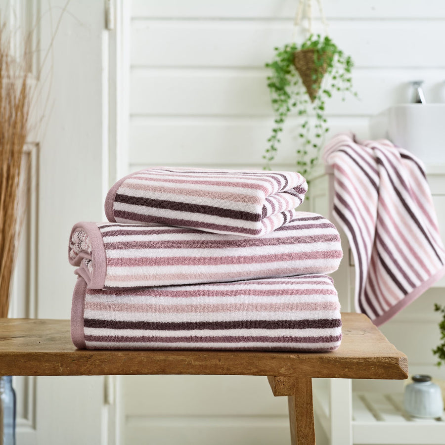 Bliss Linear Stripe Towel Pink - Bliss Linear Stripe Bath Towel Pink Sterling Home 1
