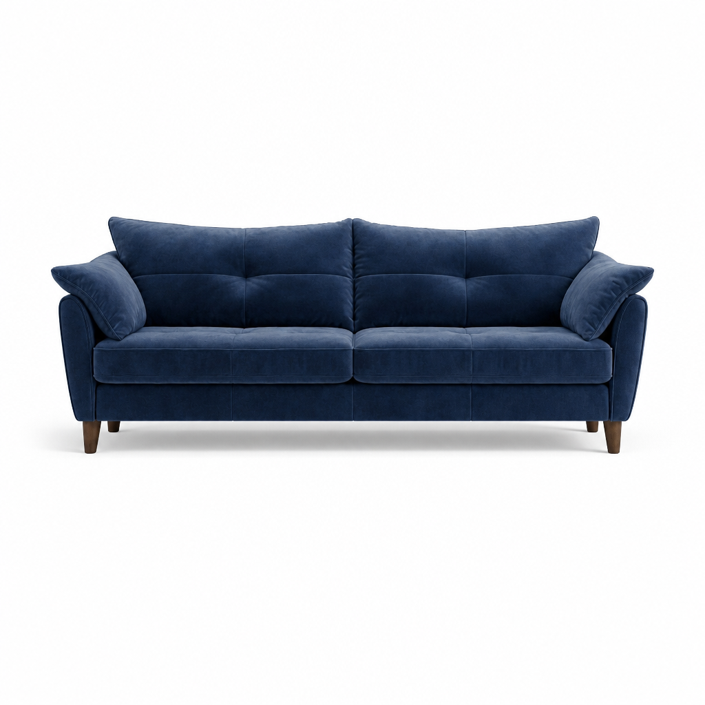 Zara 4 Seater Sofa - 4 Seater Sofa Sterling Home 5 Plush Navy