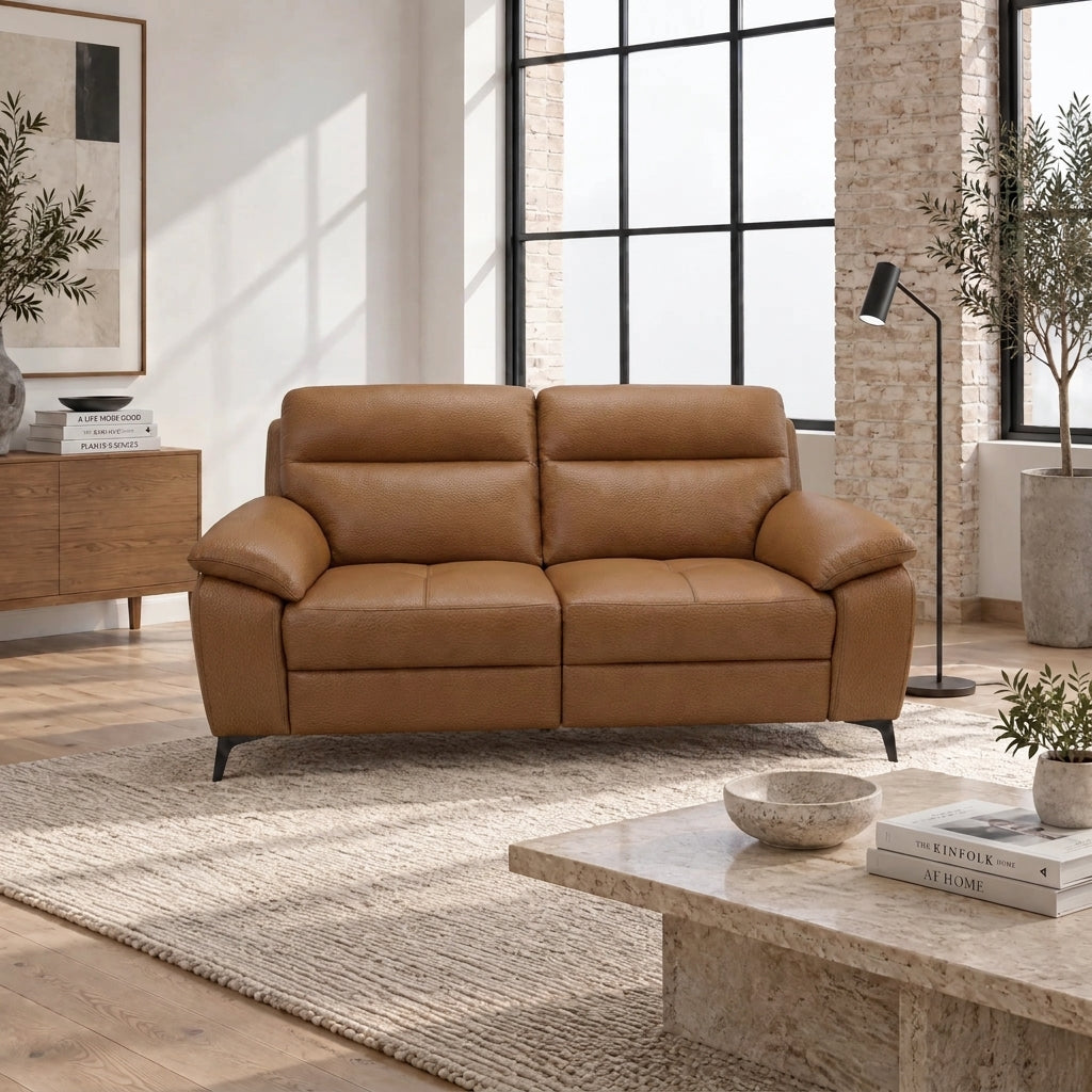 Nicoletti Vivaldi 2 Seater Sofa On Legs - 2 Seater Sofa on Legs CK Botero — Botero 2151 Cuoio, gallery image 1