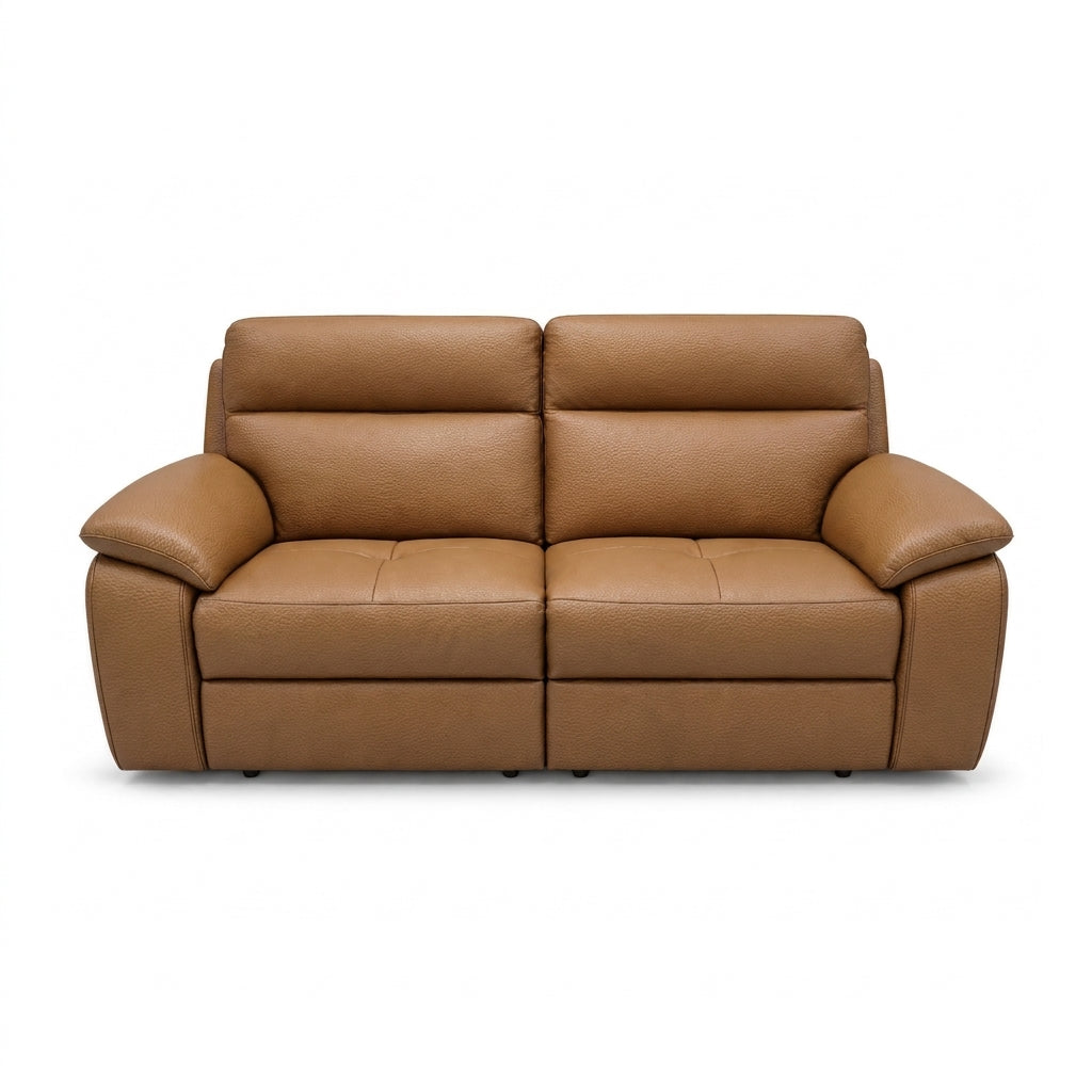 Nicoletti Vivaldi 3 Seater Recliner Sofa - 3 Seater Double Power Recliner CK Botero - Power Recliner with USB-C 3 Seater Sofas Sterling Home 3 Botero 2151 Cuoio