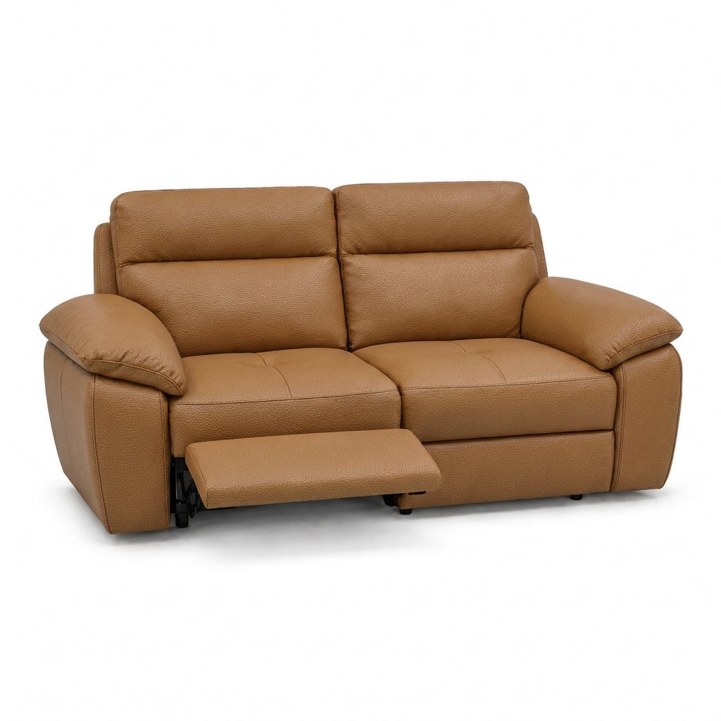 Nicoletti Vivaldi 3 Seater Recliner Sofa    - 3 Seater Double Power Recliner CK Botero - Power Recliner with USB-C — Botero 2151 Cuoio, gallery image 1