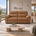 Nicoletti Vivaldi 3 Seater Recliner Sofa    - 3 Seater Double Power Recliner CK Botero - Power Recliner with USB-C — Botero 2151 Cuoio, gallery image 2