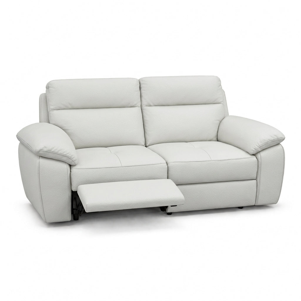 Nicoletti Vivaldi 3 Seater Recliner Sofa    - 3 Seater Double Power Recliner CK Botero - Power Recliner with USB-C — Botero 2153 Bianco, gallery image 1