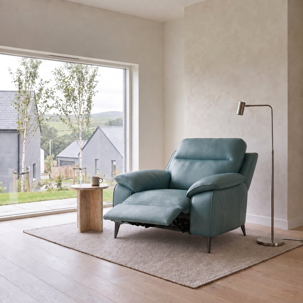 Nicoletti Vivaldi Recliner Armchair On Legs  - Power Recliner Chair on Legs CK Botero - Power Recliner with USB-C — Botero 2155 Ottanio, gallery image 1