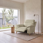 Nicoletti Vivaldi Recliner Armchair On Legs  - Power Recliner Chair on Legs CK Botero - Power Recliner with USB-C — Botero 2156 Crema, gallery image 1